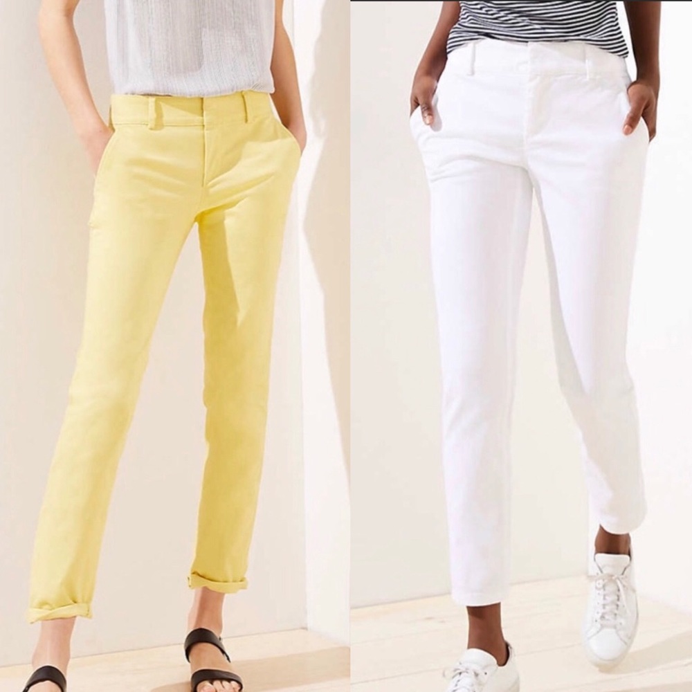 LOFT Roll Cuff Girlfriend Chino